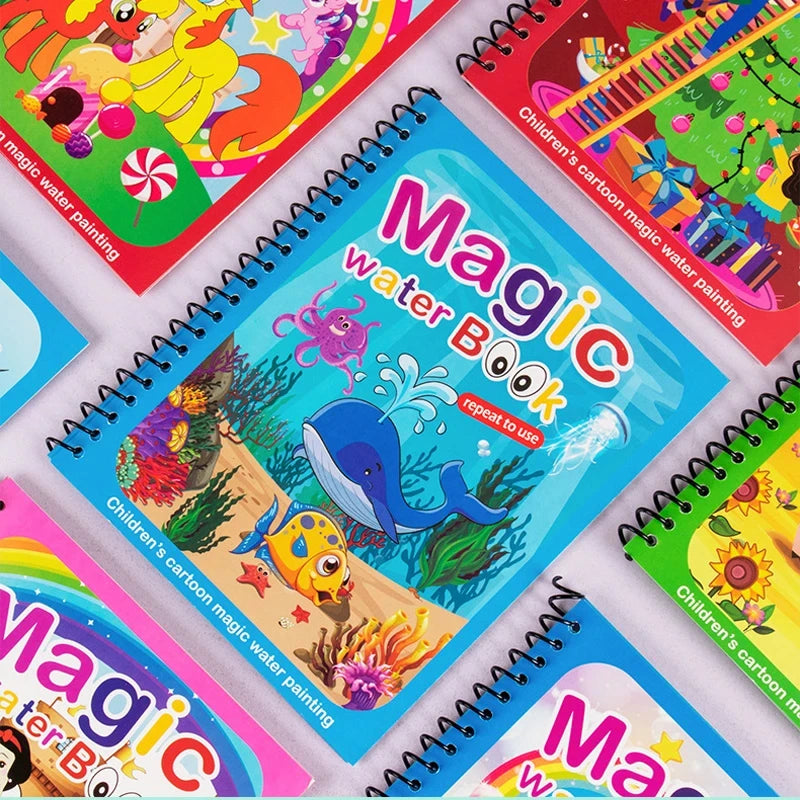 Livre de coloriage réutilisable Magic Water Book 💦🖌️